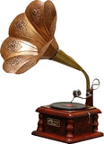 New Retro Iron Medium Carved Gramophone