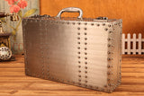 Wood Retro Suitcase Clothes Storage Box
