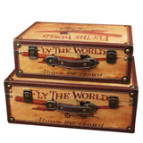 Creative Retro Wooden Suit Box Clothes Storage Box
