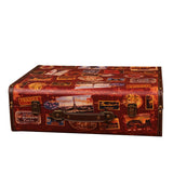 European Retro Suitcase Wooden Box Storage Box