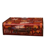 European Retro Suitcase Wooden Box Storage Box
