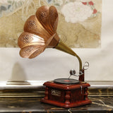 New Retro Iron Medium Carved Gramophone