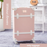 Vintage Rolling Luggage Set with Handbag