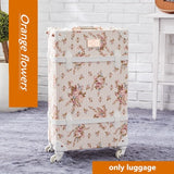 Vintage Rolling Luggage Set with Handbag