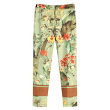 Ankle Length Tropical Prairie Style Vintage Pants