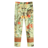 Ankle Length Tropical Prairie Style Vintage Pants