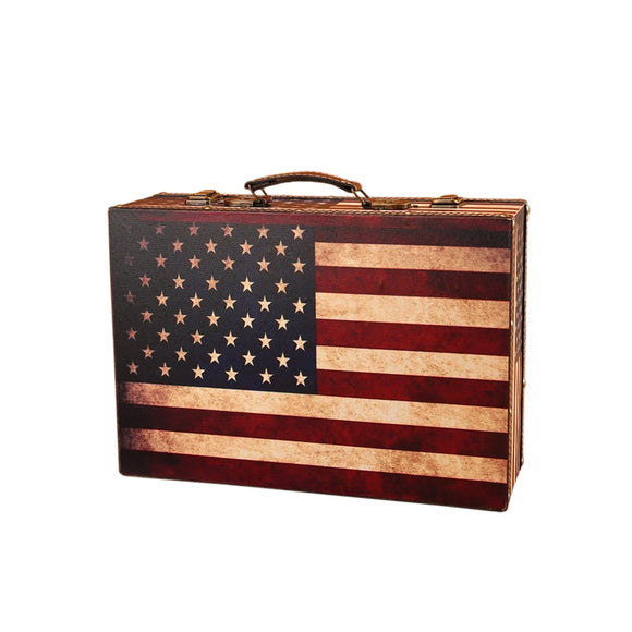 American Retro Wooden Suit Box Clothes Storage Box
