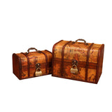 Creative Retro Wooden Suit Box Clothes Storage Box
